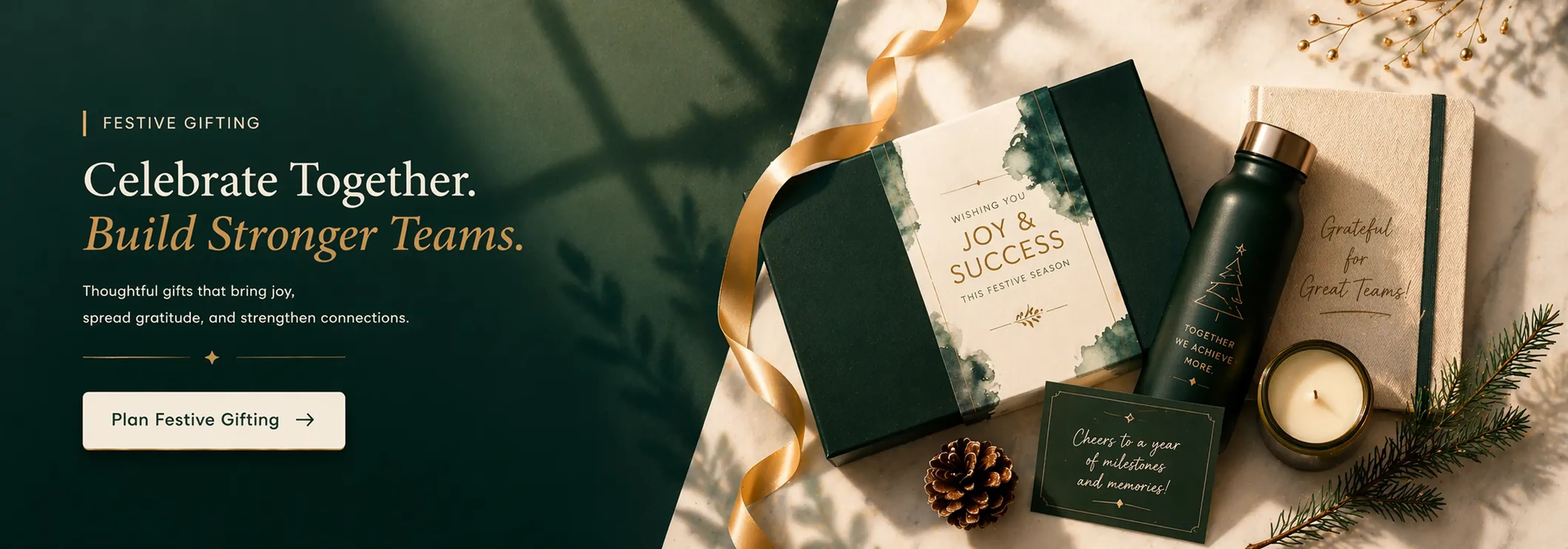 Festive gifting corporate banner